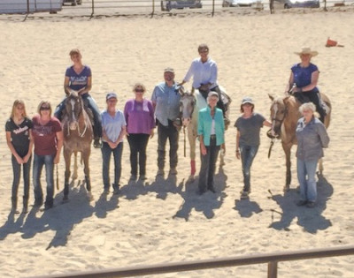 group shot outdoor arena